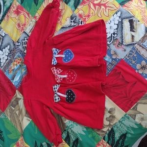 Baby Girls Red Ribbon Dress